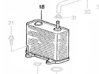 Radiator Oil Cooler on Engine. Porsche 996 1998-05