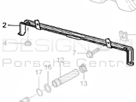 Radiator Water Bracket - Centre Top. Porsche 996 GT2