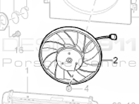 Radiator Water Fan Porsche 987 Boxster / 987C Cayman / 997