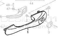 Door Handle (outer). Porsche 968 1992-95