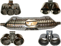 Exhaust Muffler / Silencer Sports Exhaust. Porsche Boxster 986