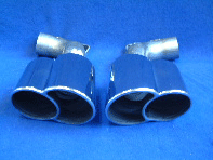 Exhaust tail pipe conversion for Porsche 996 Turbo Rear Bumper