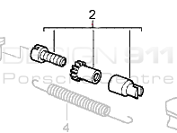 HandBrake Shoes Adjusting Screw. Porsche 964 / 993 / 996 / 997 / 986 /  987 / 987C