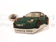 Pin Badge "Porsche 996 Turbo - Leipzig 2000" Green