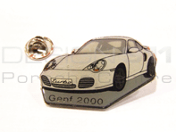 Pin Badge "Porsche 996 Turbo - GENF 2000" White