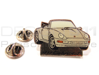Pin Badge "Porsche 911 Cabriolet" White
