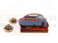 Pin Badge "Porsche 911 Carrera 4" Blue