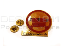 Pin Badge "Steering wheel - tiptronic S" Gold/Red