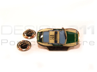 Pin Badge "Porsche 911 Polizei" White/Green