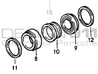 Wheel Bearing KIT REAR (5 PARTS) Porsche 911 Turbo 1975-89