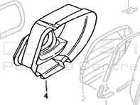 Rear Intake Rubber Boot. Porsche 986 Boxster