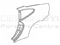 Rear 1/4 Panel Coupe Porsche 996 C2 / C4 / GT3 MKI