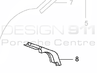 Rear 1/4 Panel Gasket. Porsche 996 1998-05