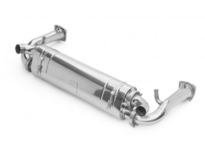 SPORTS EXHAUST SILENCER WITH CATALYTIC CONVERTER DELETE PORSCHE 997.1 TURBO AND TURBO S