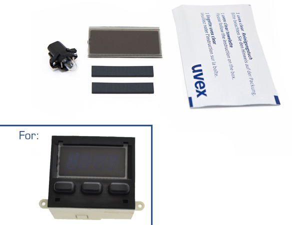LCD REPAIR KIT FOR DIGITAL CLOCK. PORSCHE 944 / 968CS
