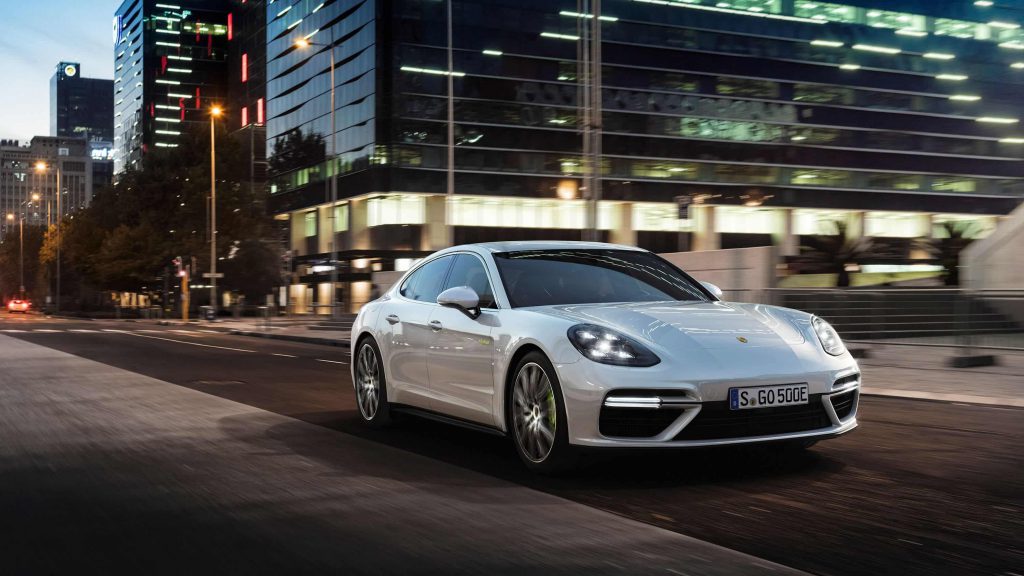 Porsche Panamera Driving Through City