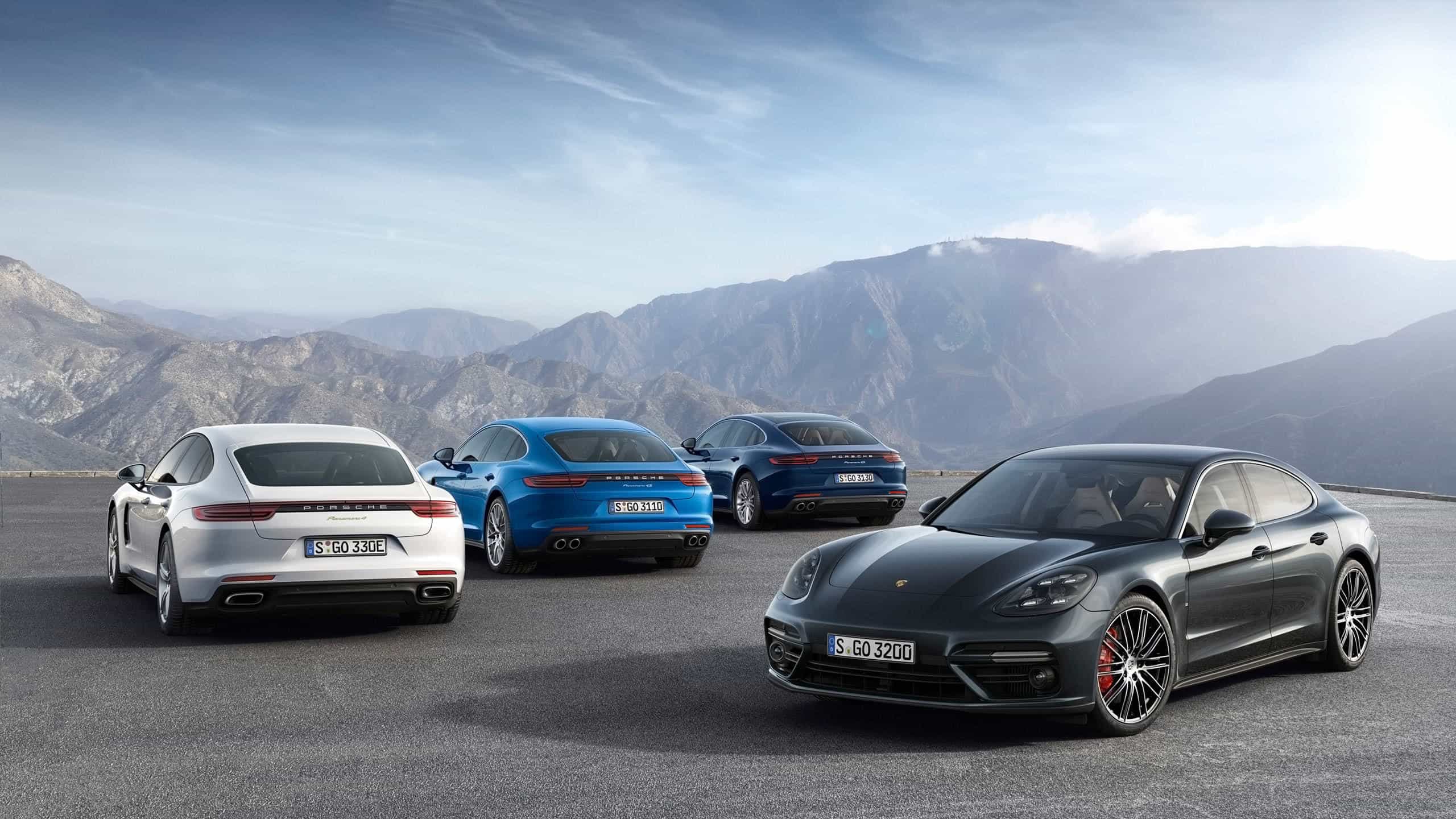 Porsche Panamera Each Model In Mountain Setting
