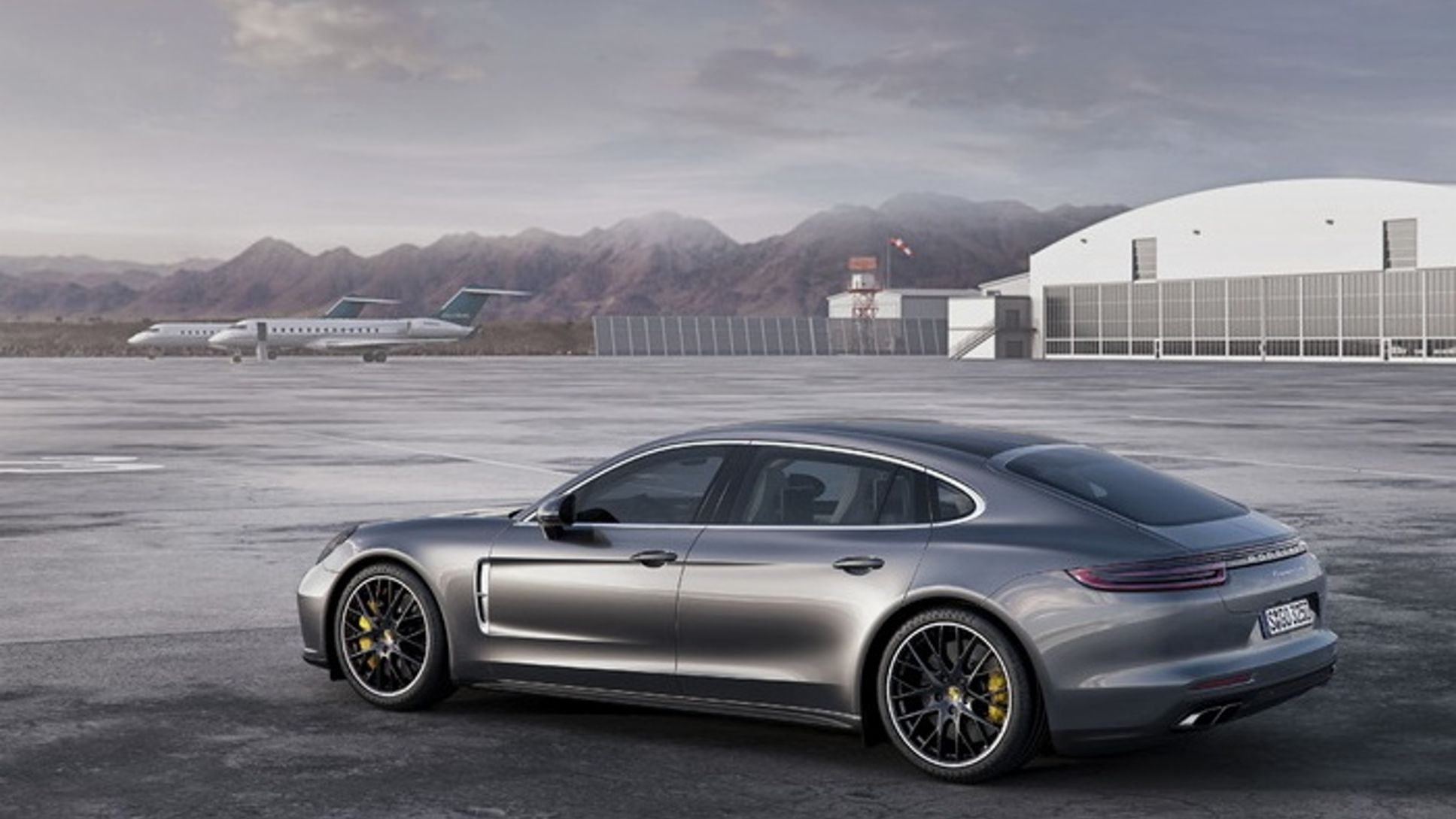 Porsche Panamera In Airport Setting