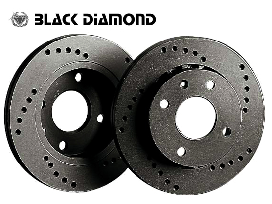 Black Diamond CROSS DRILLED Performance Brake Discs FRONT