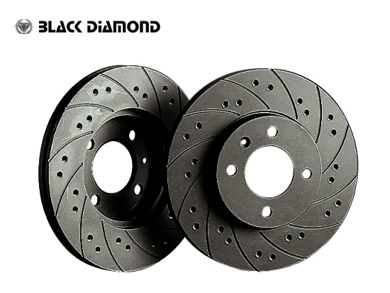 Black Diamond CROSS DRILLED & GROOVED Performance Brake Discs FRONT