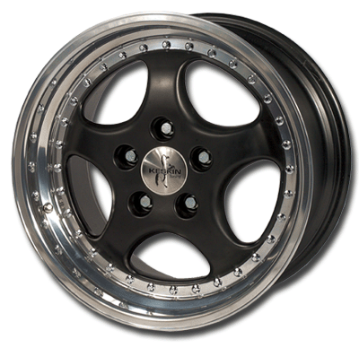 18" KT2 Split Rim Look Alloy Wheels - Black Centre finish Porsche PCD5/130