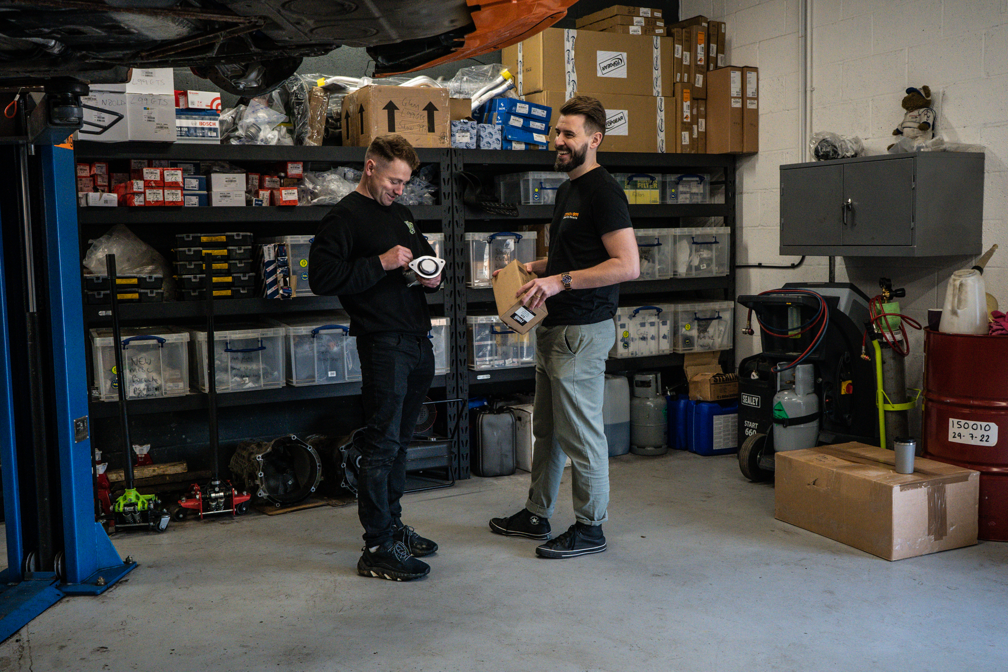 Anthony Malone, Head of Sales Strategy visiting Luke over at Friends Green Porsche