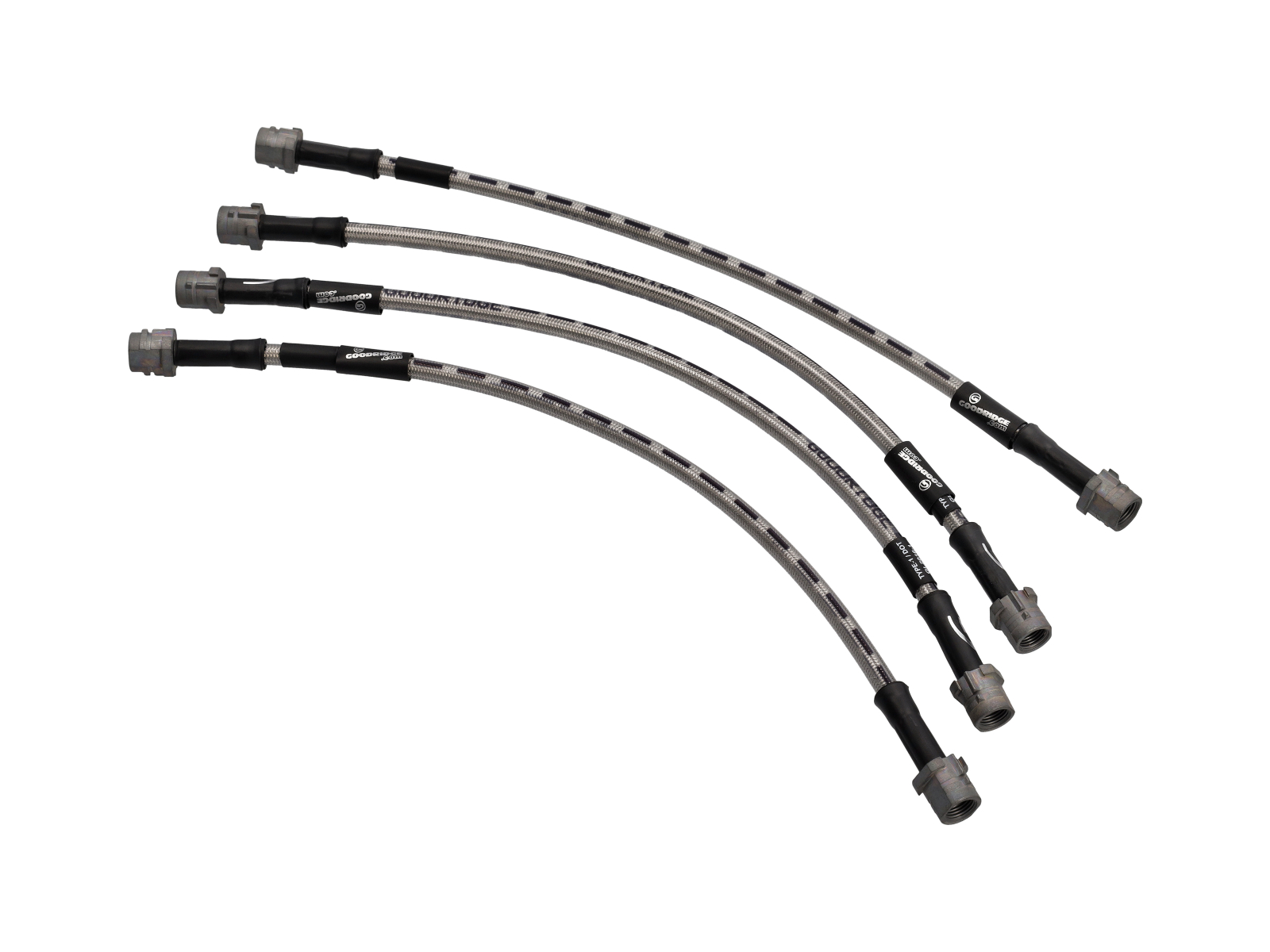 GOODRIDGE STAINLESS STEEL BRAKE HOSE SET. SPR1000-4P 987 / 981 / 718 BOXSTER AND CAYMAN - SPR1000-4P