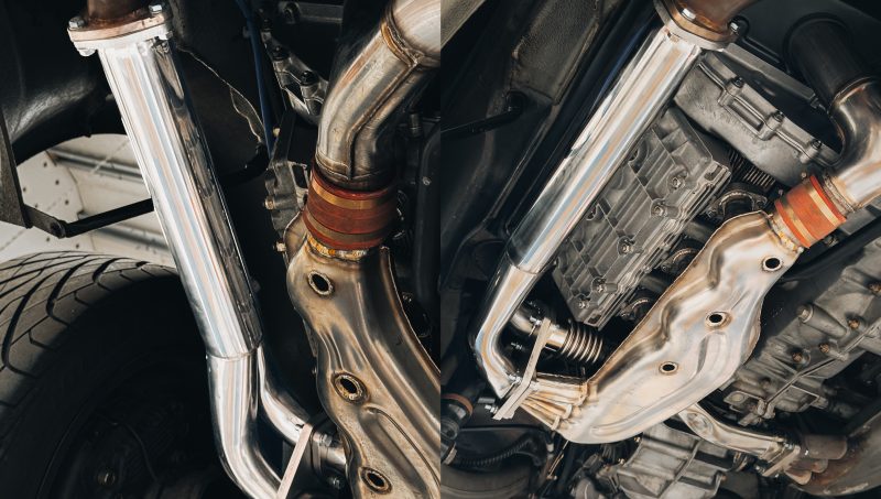 EXHAUST CROSS OVER PIPE DESIGNTEK. PORSCHE 911 1974-89