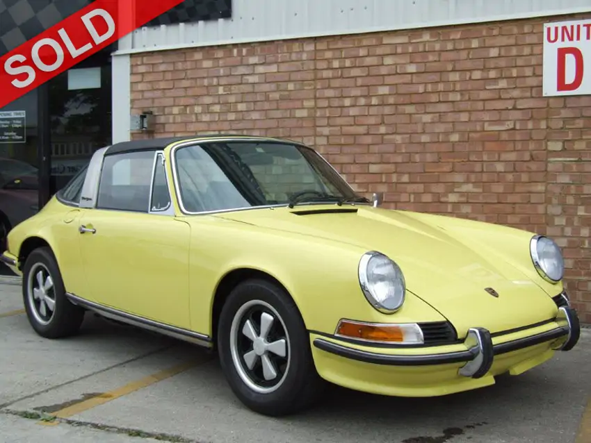 Porsche 911T 1972 Targa 2.4L Engine Manual Gearbox LHD Light Yellow