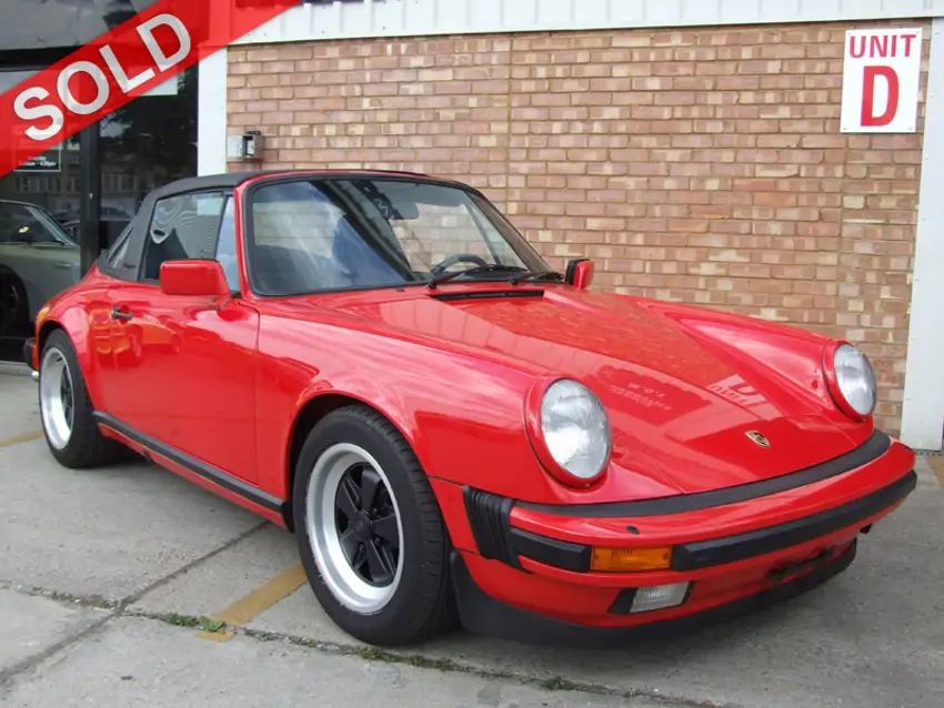Porsche 911 3.2L Carrera Targa Manaul Gearbox Red 1985 LHD