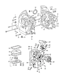 Crankcase housing (Model: 1300, 1300 S, 1500, 1500 S, 1600, 1600 S) 356, 356A 1950-1959