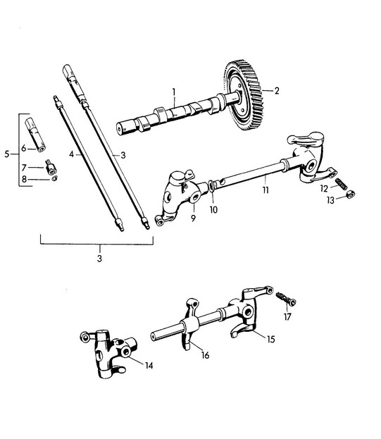 Camshaft  (Model: 1100, 1300, 1300 S, 1300 A, 1500, 1500 S) 356, 356A 1950-1959