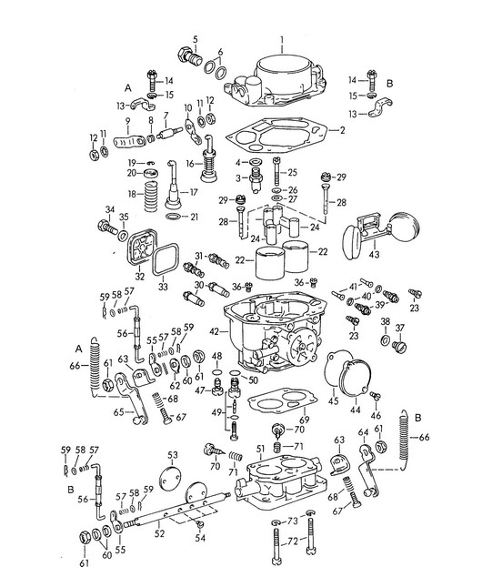 Single parts for Carburettor -  PALLAS - ZENITH 32 NDIX - 356, 356A 1950-1959