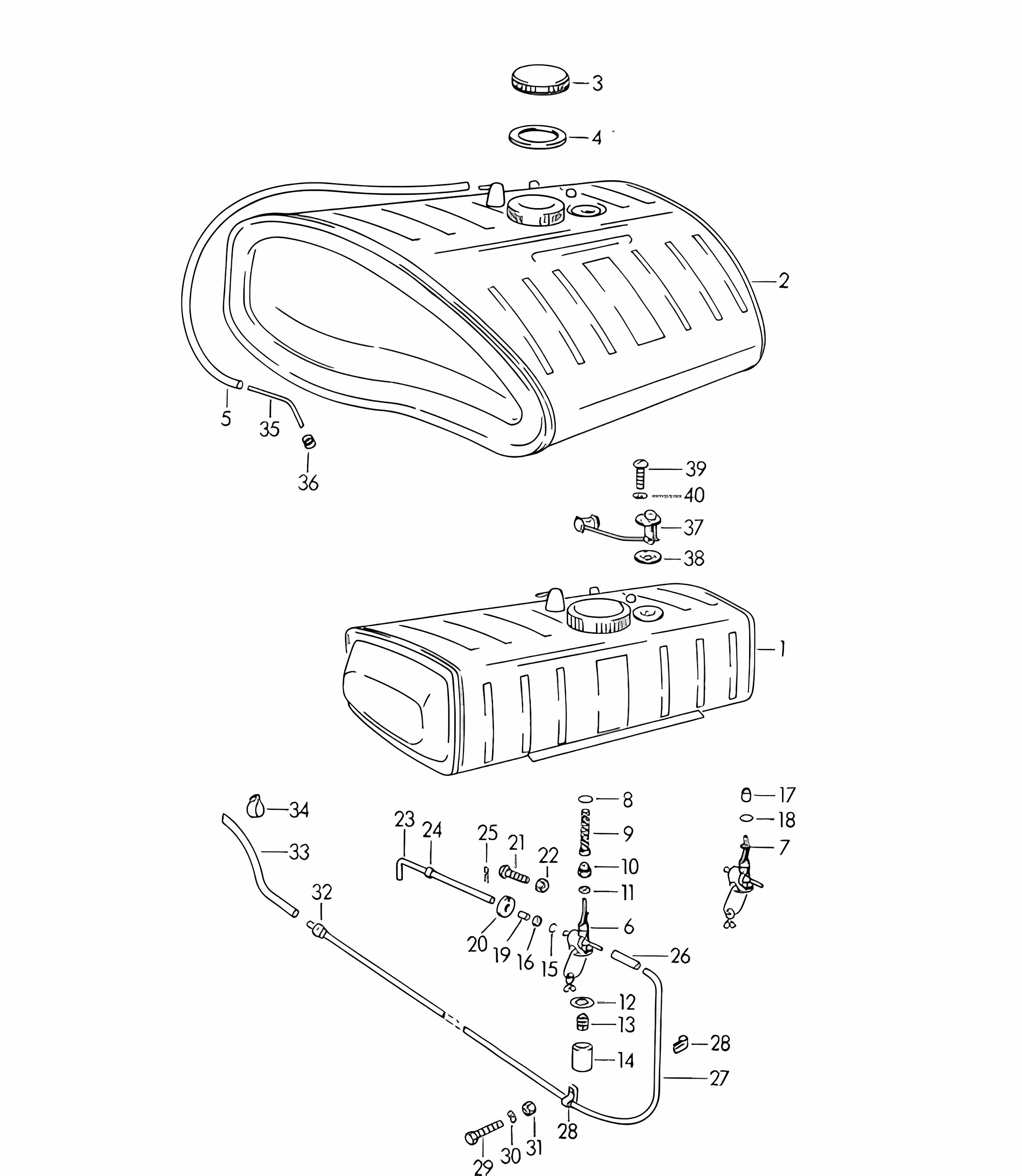 Fuel tank 356, 356A 1950-1959