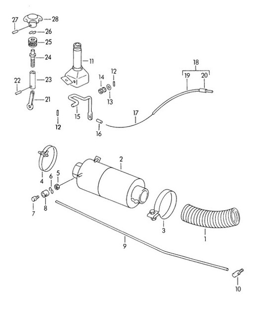 Diagram 202-015 Porsche 997 (911) MK1 2005-2008 Fuel System, Exhaust System