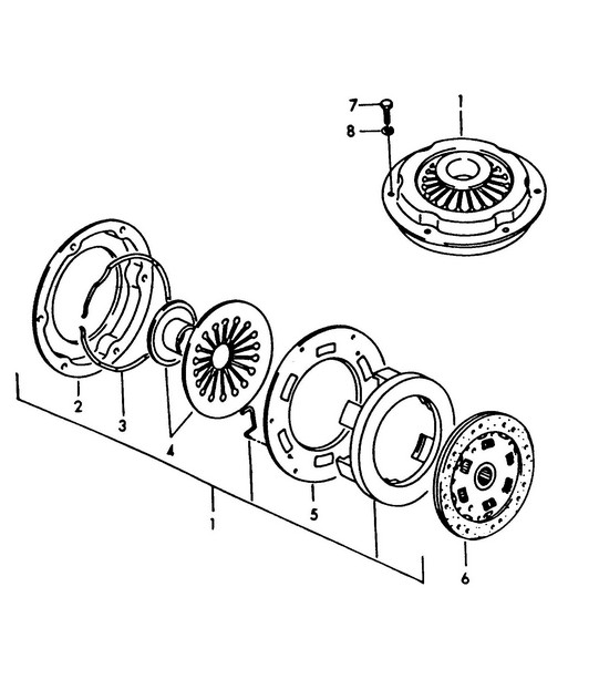 Clutch - G 25 001 >> (Model: 716/0/1/2/3,  716/4/5)  356, 356A 1950-1959
