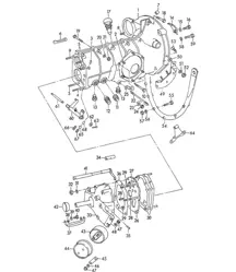 Transmission case with Transmission suspension (Model: 356 A/540.1, CARRERA, 1500 GS/GT)  356A 1955-59