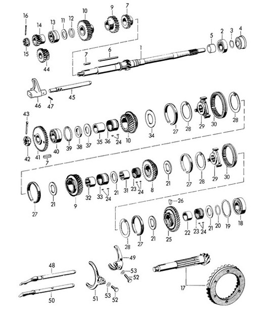 Diagram 303-000 Porsche 991 (911) MK1 2012-2016 Transmission
