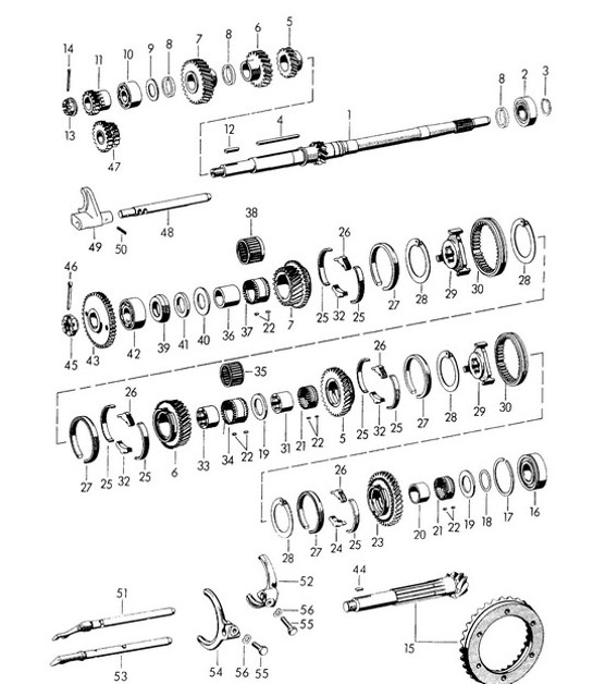 Diagram 303-005 Porsche Macan (95B) MK1 (2014-2018) Transmission