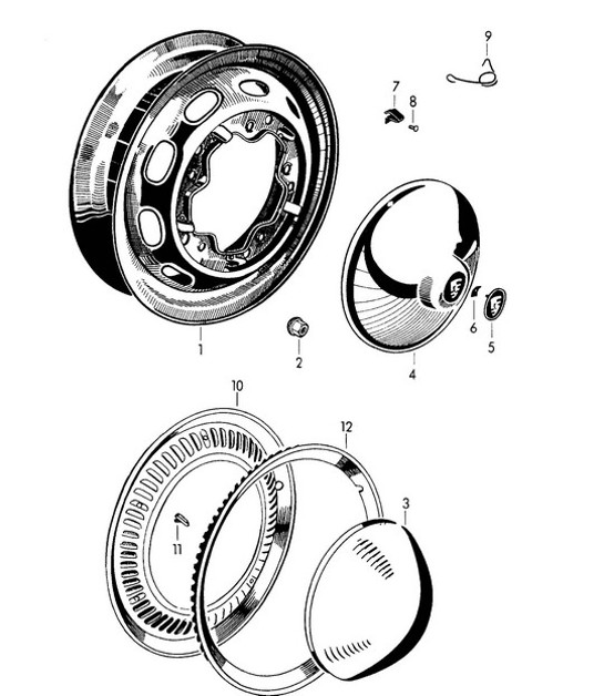 Diagram 601-000 Porsche Macan (95B) MK1 (2014-2018) Wheels, Brakes