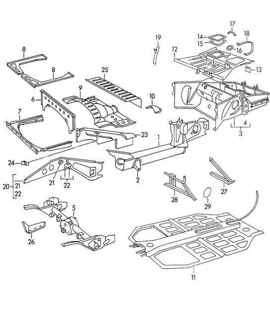 Diagram 801-010 Porsche Boxster 718 (982) 2017>> Body