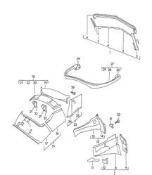 Body / Interior panelling (Model: CABRIO) 356 / 356 A 1950-1959
