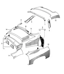 Exterior panelling / Wing - REAR - (Model: SPEEDSTER) 356 / 356A 1950-1959