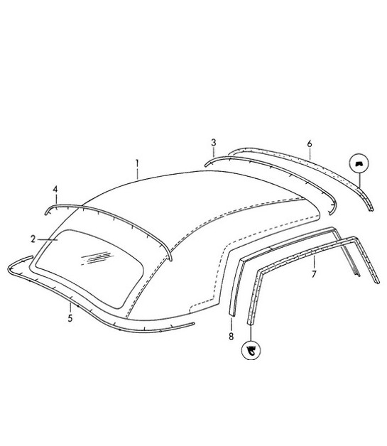Diagram 811-010 Porsche 356 (1950-1965) Body
