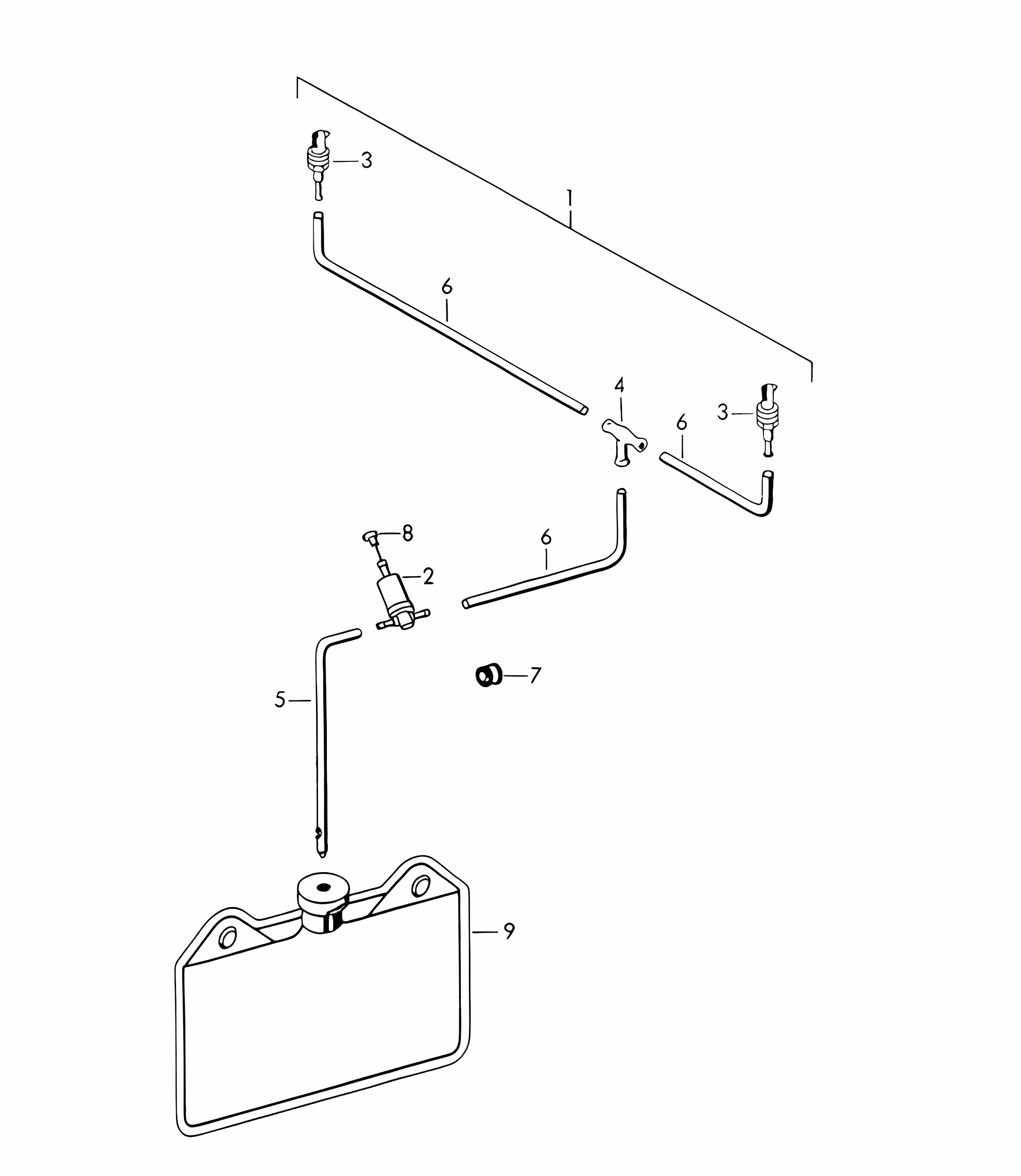 Windscreen washer system (Model: 356:COUPE, CABRIO) 356 1950-1955