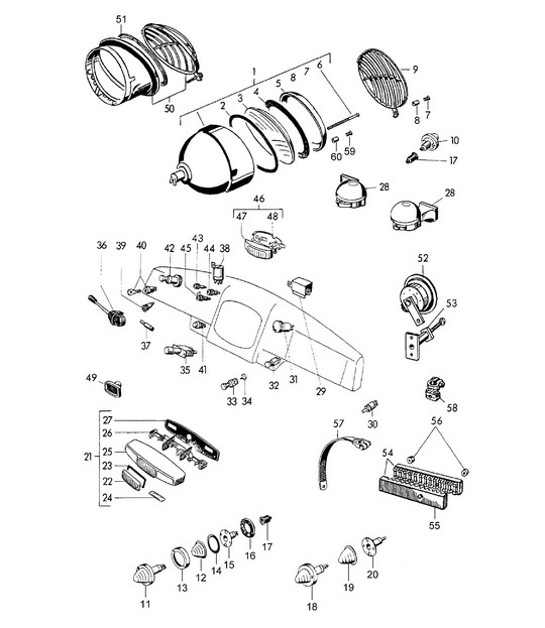 Diagram 905-000 Porsche Cayman 718C (982C) 2017>> Electrical equipment