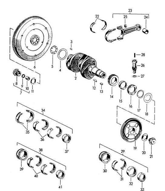 Diagram 102-000 Porsche Boxster 718 (982) 2017>> Engine
