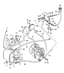 Engine lubrication (Model: CARRERA, 587/1/2, 692/3/3A) 356B / 356C 1960-1965