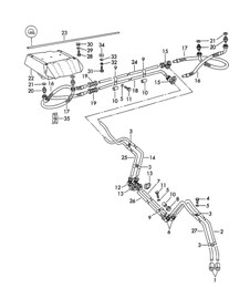 Oil pipe / Oil cooler (Model: CARRERA, 587/1/2) 356B / 356C 1960-1965