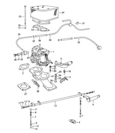 Carburettor and Fuel supply line (Model: CARRERA, 587/1/2)  356B / 356C 1960-1965